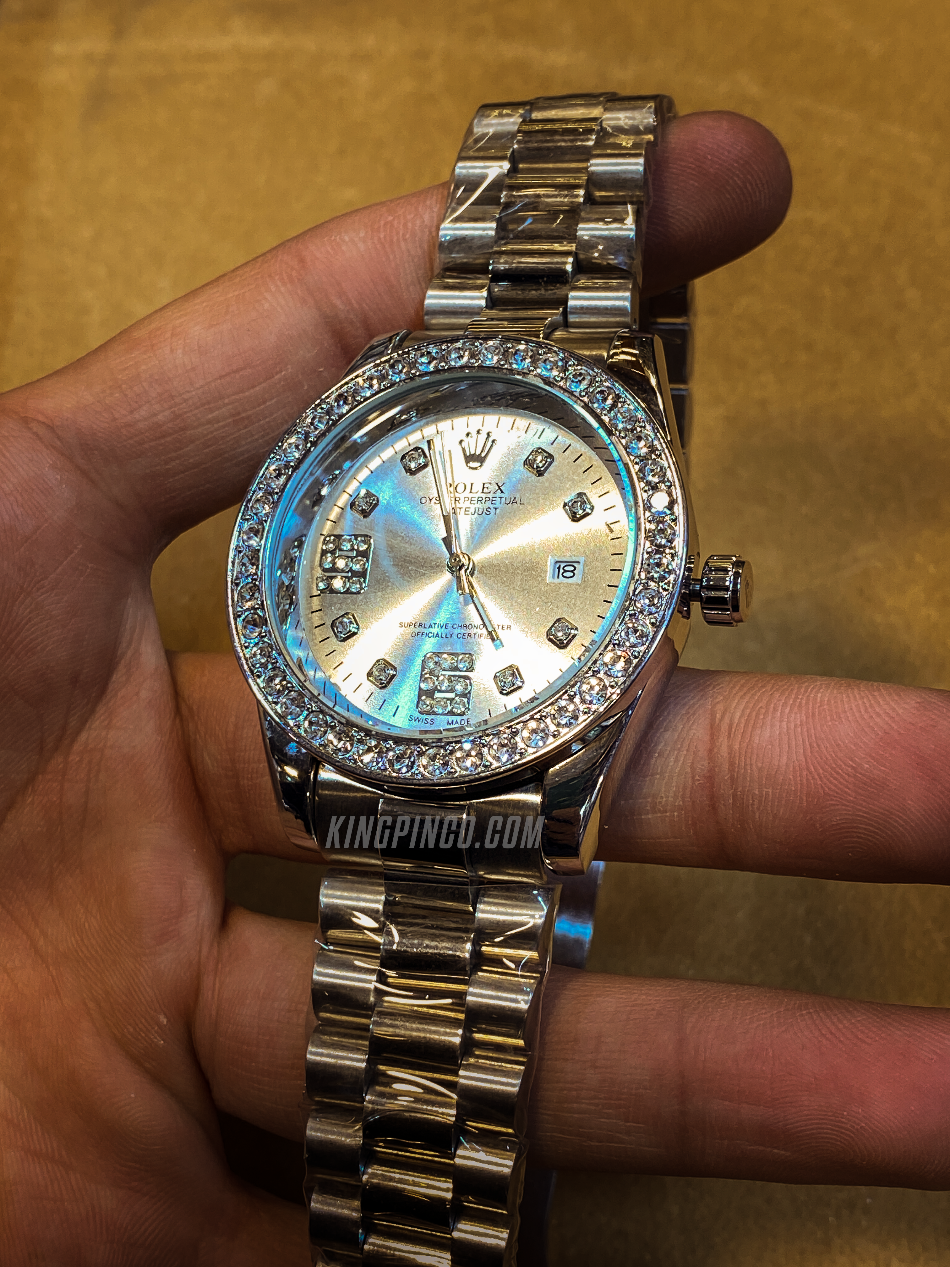 Rolex Datejust Diamond Bezel — Premium Quality (With Box)