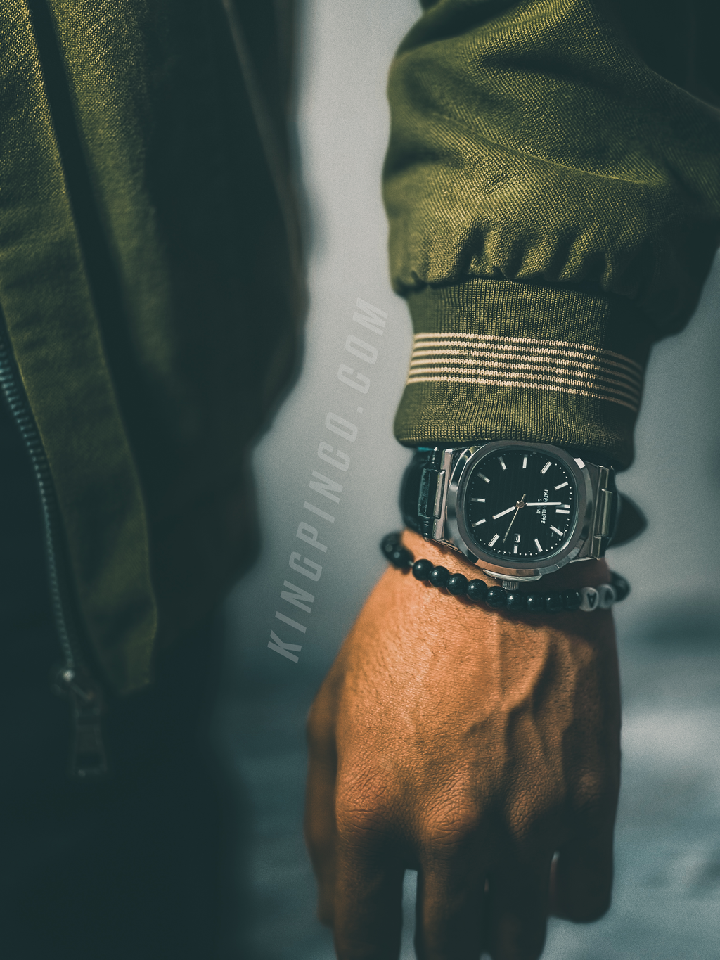 Patek Philippe Genève Black Leather Date Adjustable (With Premium Box)